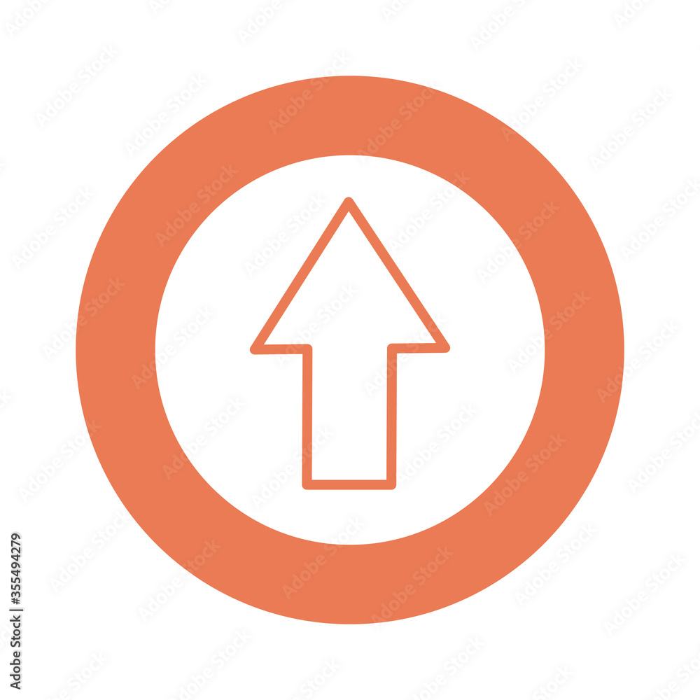 Poster arrow upload block style icon