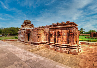 Fototapeta premium Suryanarayana temple, Aihole, Bagalkot, Karnataka, India - The Galaganatha Group of temples