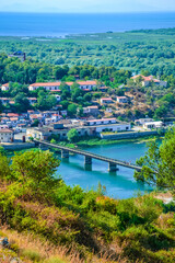 Obraz premium A bridge on the river in Shkodra, Albania
