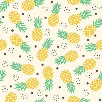 vector seamless pineapple pattern