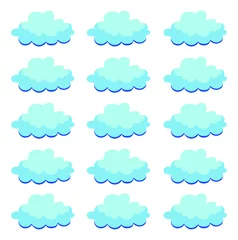 Schilderijen op glas Clouds, sky vector texture, eps 10 © Anna 