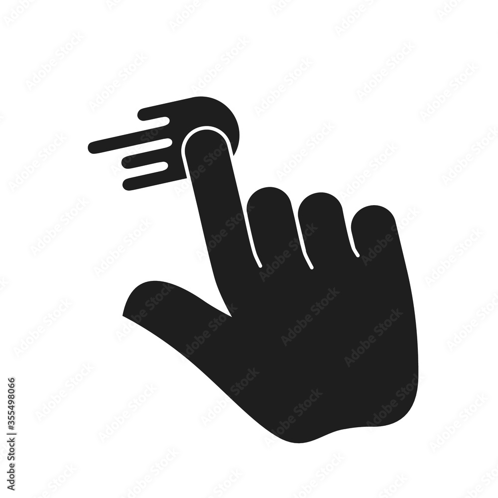 Poster hand touch icon vector. touch icon vector