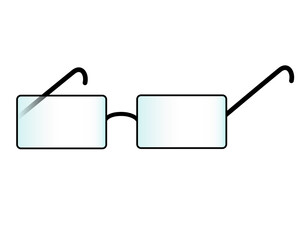 Glasses - vector multicolored element. Glasses pictogram or sign for the corporate identity of an optometrist or optician.