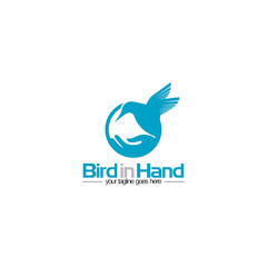 Bird in hand marketing logo for company logo