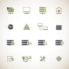 Web Hosting Icon Set	