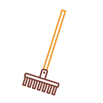 rake tool line style icon vector design