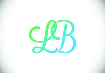 Obraz premium Initial Monogram Letter LB Logo Design Vector Template. L B Letter Logo Design 