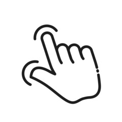 Hand Touch icon vector. Touch icon vector
