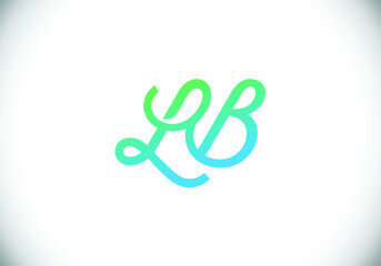 Obraz premium Initial Monogram Letter LB Logo Design Vector Template. L B Letter Logo Design 