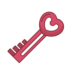 Love heart key vector design