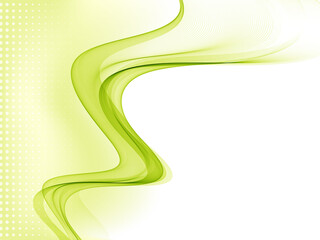 Abstract vector green waving background with green element