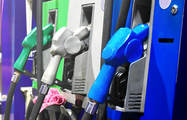 Fuel or Oil Nozzles At the gas station￼.