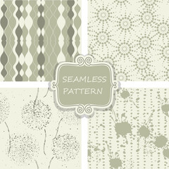 Set of  seamless hand drawn texture designs for backgrounds. Doodle pattern. vector illustration.