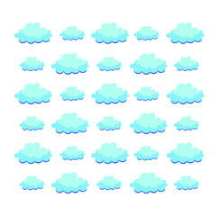 Clouds, sky vector texture, eps 10