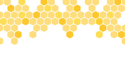 Abstract honeycomb with hexagon grid cells on white background vector.