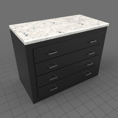 Modern lower kitchen drawers