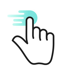 Obraz premium Hand Touch icon vector. Touch icon vector