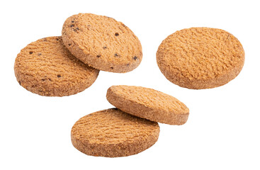 set of cookies isolated on white background.