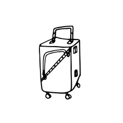 Vector illustration of Luggage. Suitcase for transporting clothes
