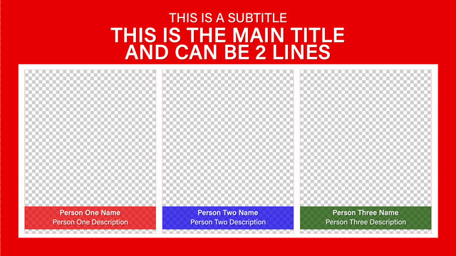 1 to 3 Person Video Conference Overlay