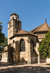 Fototapeta na wymiar The gothic Madeleine Church in Geneva