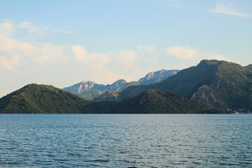 Peaceful seascape: sea and the mountains, Marmaris, Turkey, 