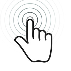 Hand Touch icon vector. Touch icon vector