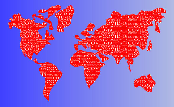 Covid-19, Covid 19 Map Confirmed Cases Report Worldwide Globally. Coronavirus Disease 2019 Situation Update Worldwide. Maps Show Where The Coronavirus Has Spread, Graphic On White Background