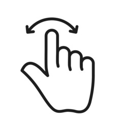 Hand Touch icon vector. Touch icon vector