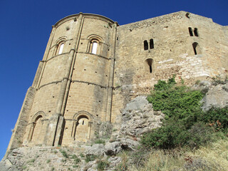Romanesque Castle of Loarre (11th-12th Century) Apse of the Church and crypt. Aragon. Spain. 