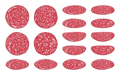 vector salami slices