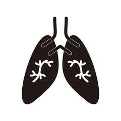 Lungs icon vector illustration sign