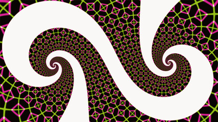 Obraz premium Ornate geometric wide pattern and artfully abstract multicolored background