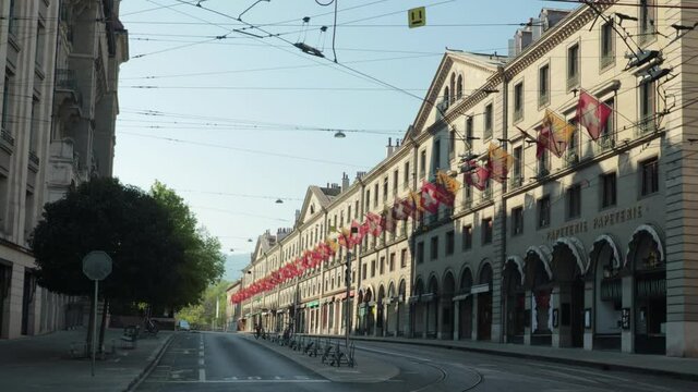 Geneva empty center - Coronavirus time