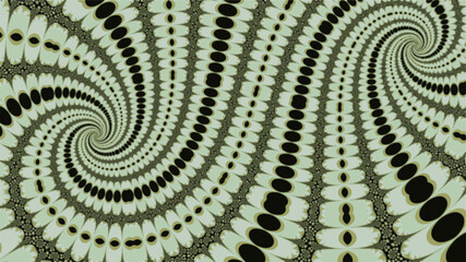 Ornate geometric wide pattern and artfully abstract multicolored background