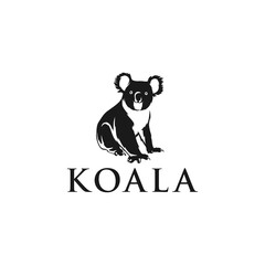 Koala silhouette logo vector Australia © Olinotila