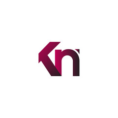 ABSTRACT LETTER KN GRADIENT COLOR  LOGO DESIGN VECTOR MODERN FOR YOUR BUSINESS