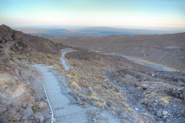 Devil's staircase at Tongariro national park in New Zealand