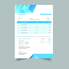 Professional modern business invoice template Premium Vector
