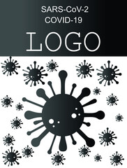 Logo illustration. Covid-19 