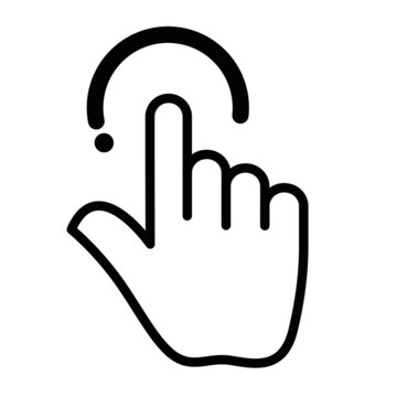 Hand Touch icon vector. Touch icon vector