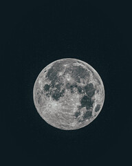 full moon in the night sky