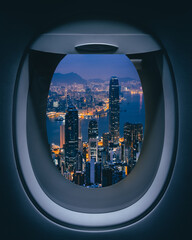 Hong Kong city view from The Plane