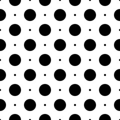 Seamless circles pattern. Polka dot ornament. Dots image. Circular figures backdrop. Rounds background. Dotted motif. Digital paper, textile print, web design, abstract wallpaper. Vector artwork