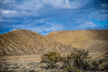 Lone runner on ridgeline