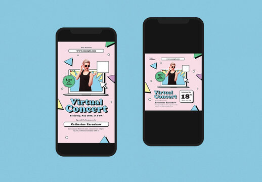 Virtual Music Concert Social Media Post Layout