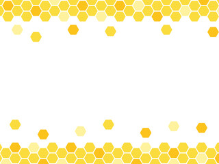 Abstract texture hexagon cell signs vector illustration background. Honeycomb bees hive cells pattern sign. Funny bee honey shapes vector icons for banner, card or wallpaper. 