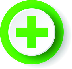 Fototapeta premium green cross, pharmacy symbol, vector illustration 