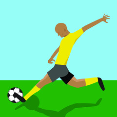 football or soccer player, vector illustration 