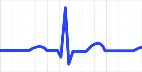 heart beat on monitor, graph, vector illustration 